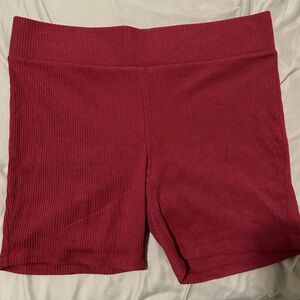 Red Ribbed Bottoms